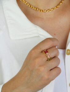 ANEL REGULÁVEL ANDY FLORES COLORIDAS